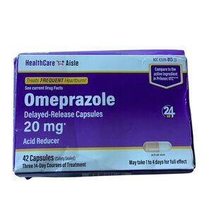 Omeprazole 20mg Delayed-Release Acid Reducer Capsule 42ct 3x14-Day Treatment NEW